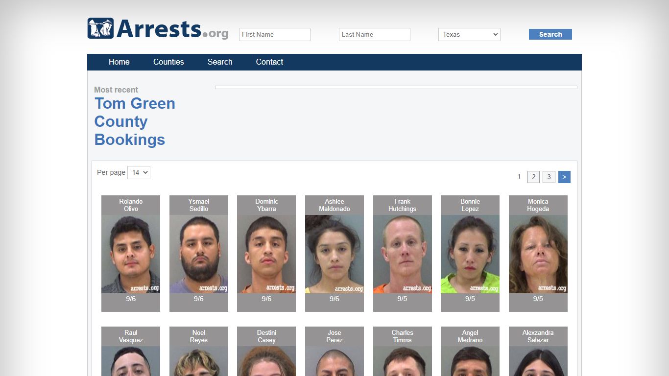 Tom Green County Arrests and Inmate Search